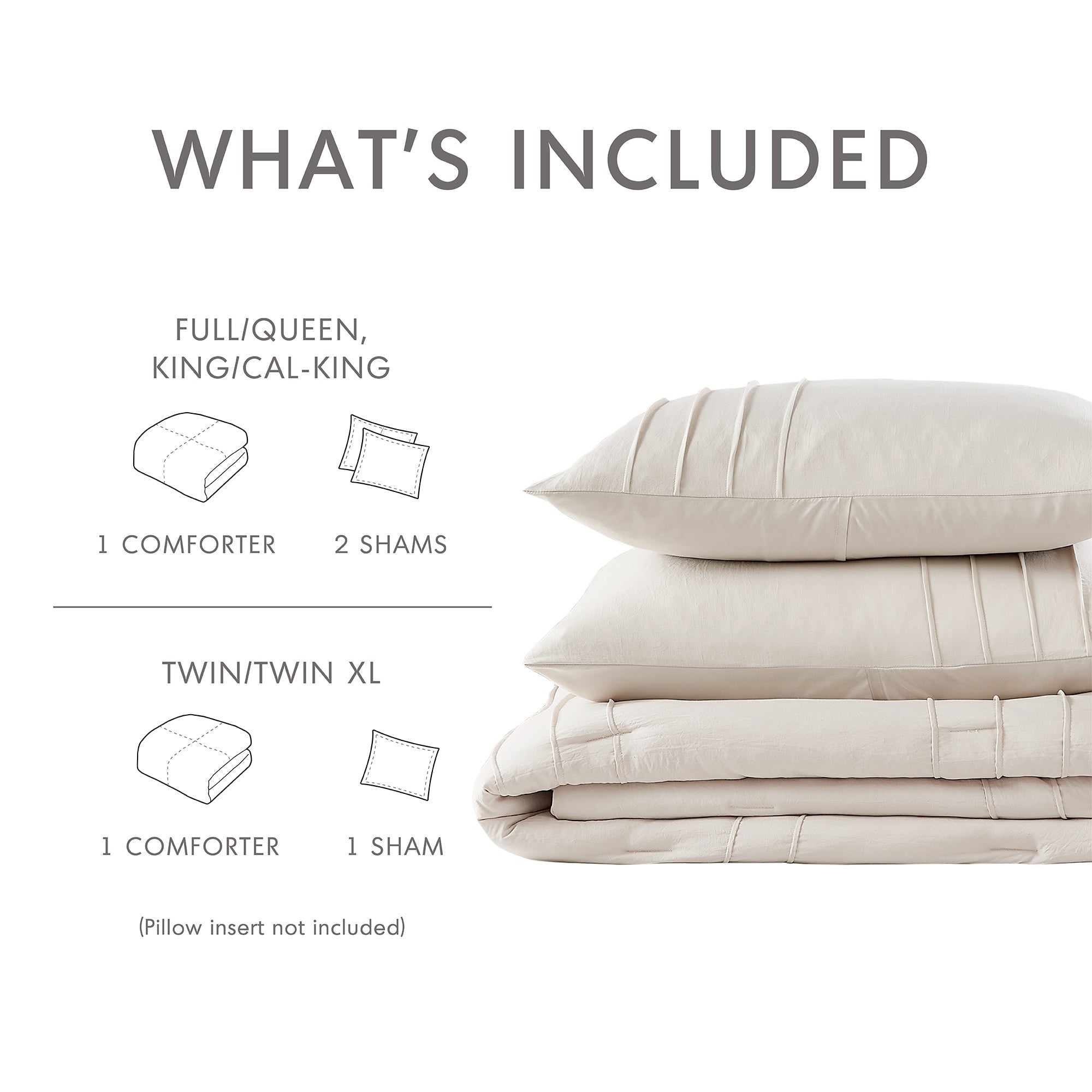 Parure de couette bohème douce et plissée Chelsea Square Evans