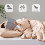 Parure de couette bohème douce et plissée Chelsea Square Evans