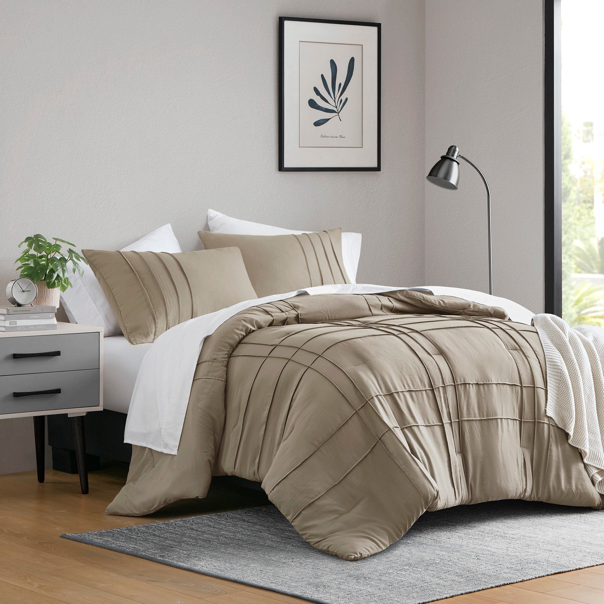 Parure de couette bohème douce et plissée Chelsea Square Evans