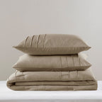 Parure de couette bohème douce et plissée Chelsea Square Evans