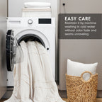 Parure de couette bohème douce et plissée Chelsea Square Evans