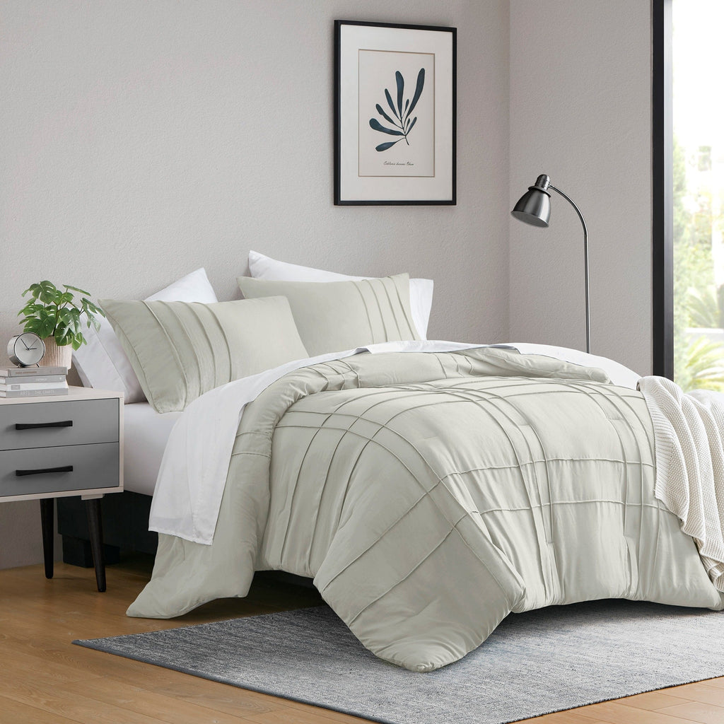 Parure de couette bohème douce et plissée Chelsea Square Evans