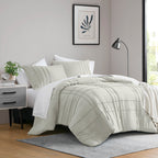 Parure de couette bohème douce et plissée Chelsea Square Evans