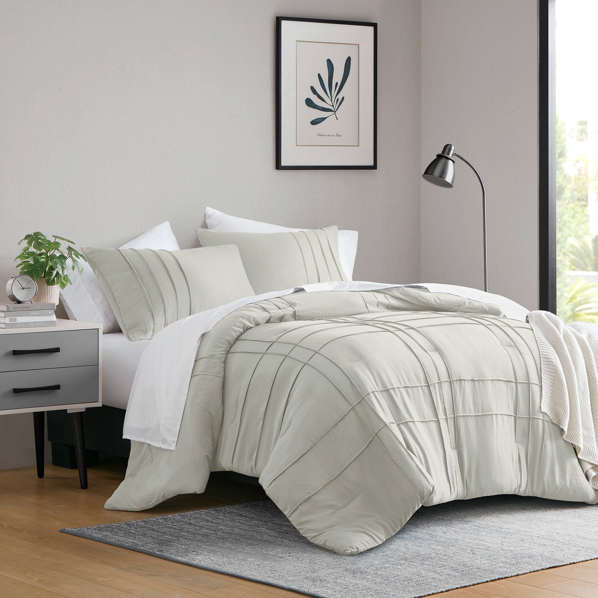 Parure de couette bohème douce et plissée Chelsea Square Evans