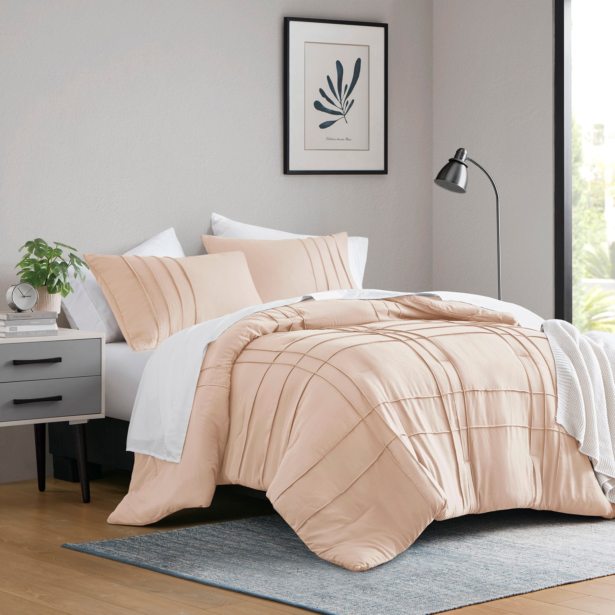 Parure de couette bohème douce et plissée Chelsea Square Evans