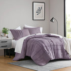 Parure de couette bohème douce et plissée Chelsea Square Evans