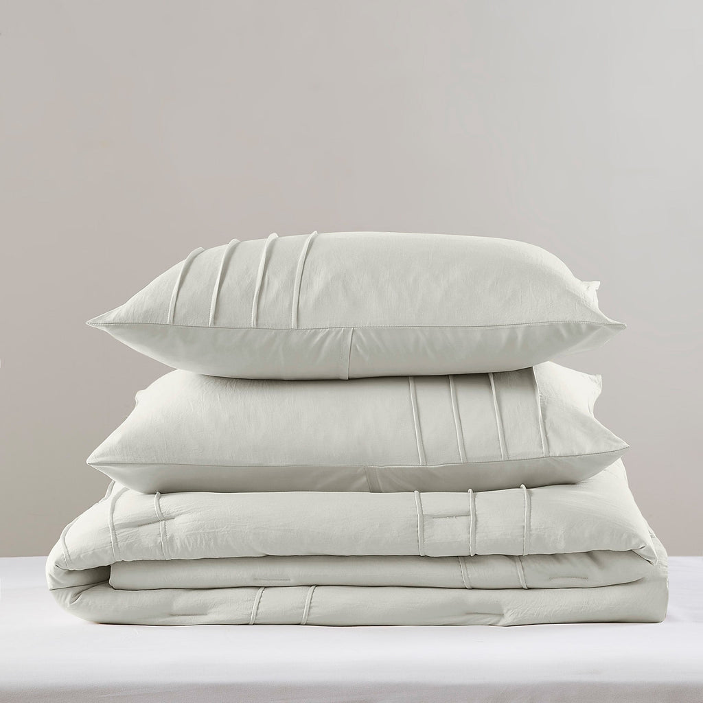 Parure de couette bohème douce et plissée Chelsea Square Evans