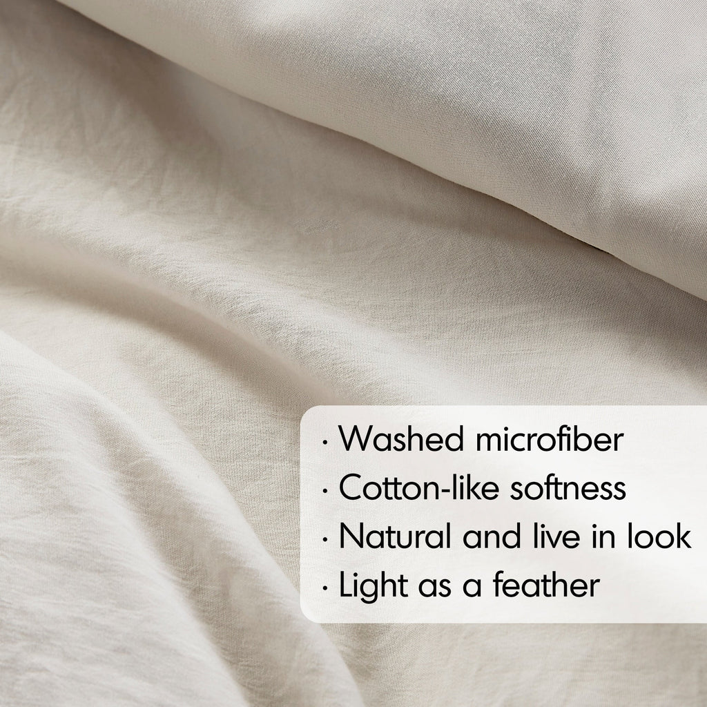 Parure de couette bohème douce et plissée Chelsea Square Evans