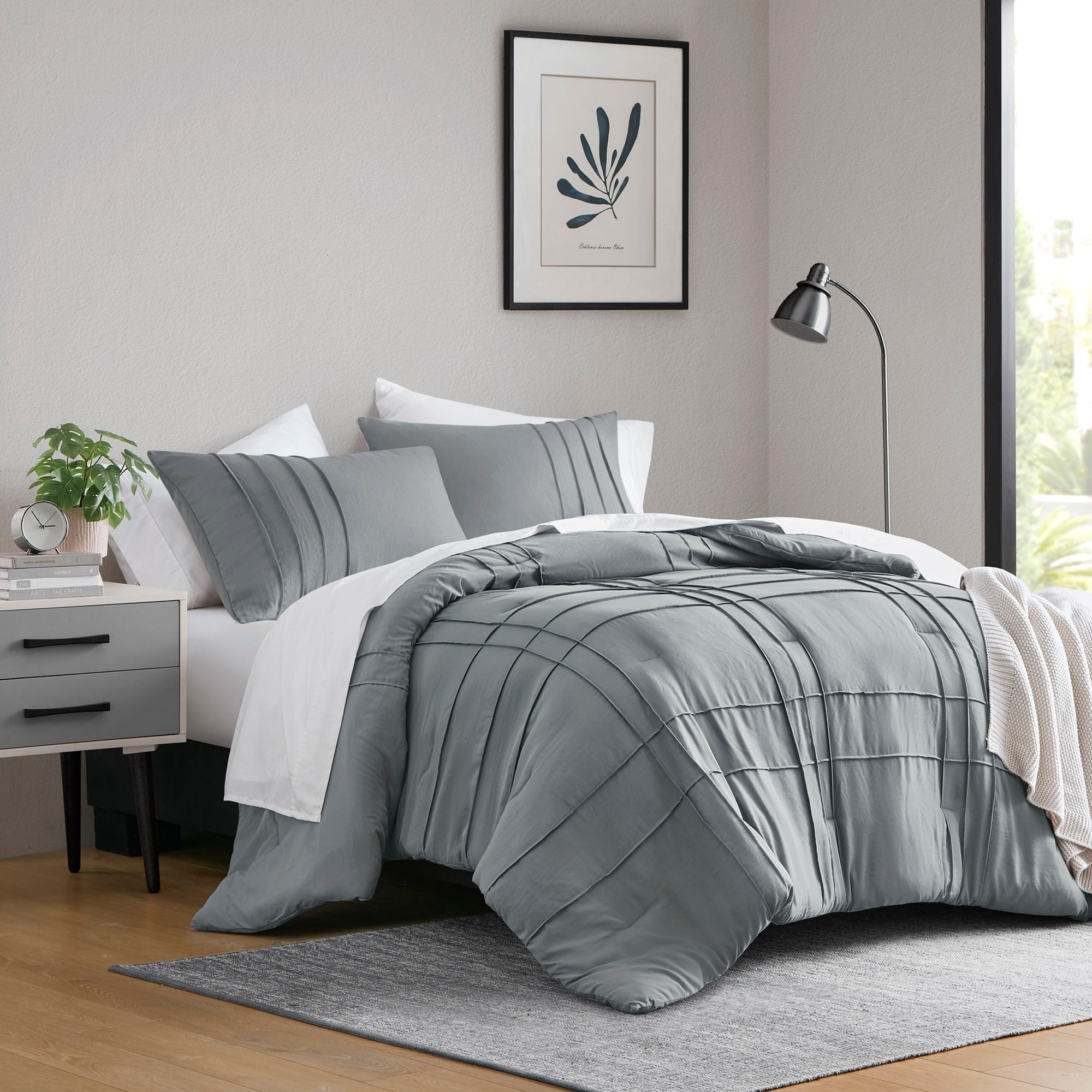 Parure de couette bohème douce et plissée Chelsea Square Evans