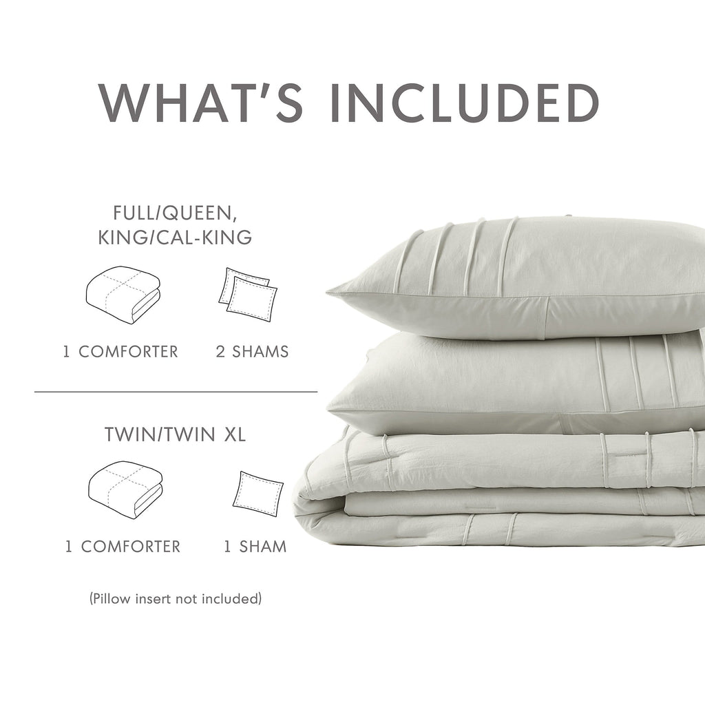 Parure de couette bohème douce et plissée Chelsea Square Evans