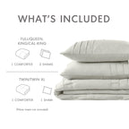 Parure de couette bohème douce et plissée Chelsea Square Evans