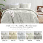 Parure de couette bohème douce et plissée Chelsea Square Evans