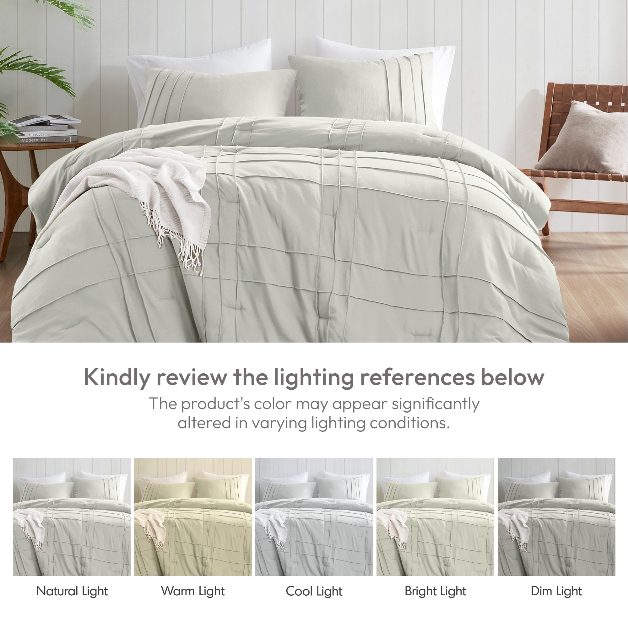 Parure de couette bohème douce et plissée Chelsea Square Evans