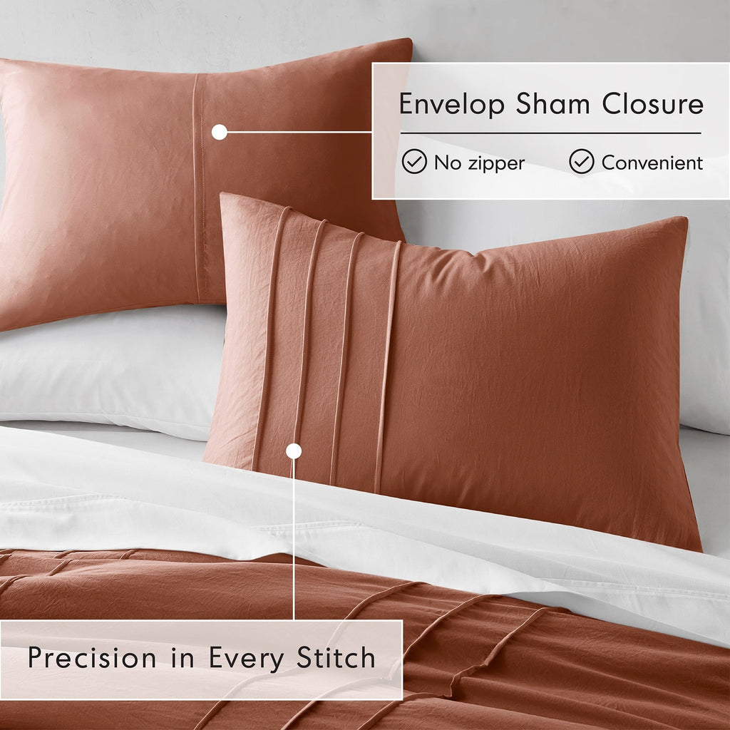 Parure de couette bohème douce et plissée Chelsea Square Evans