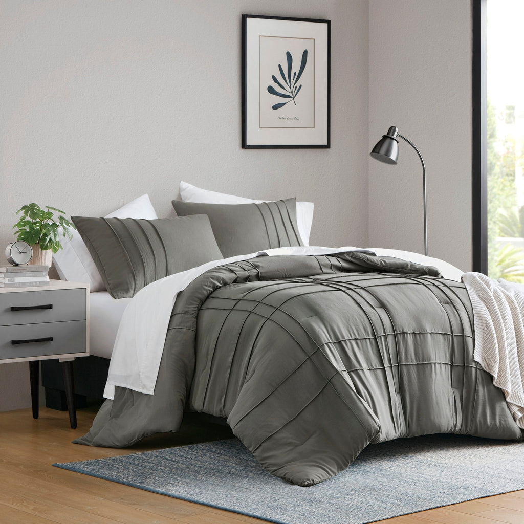 Parure de couette bohème douce et plissée Chelsea Square Evans