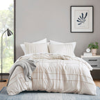 Parure de lit style bohème plissée Chelsea Square Evans Pinch