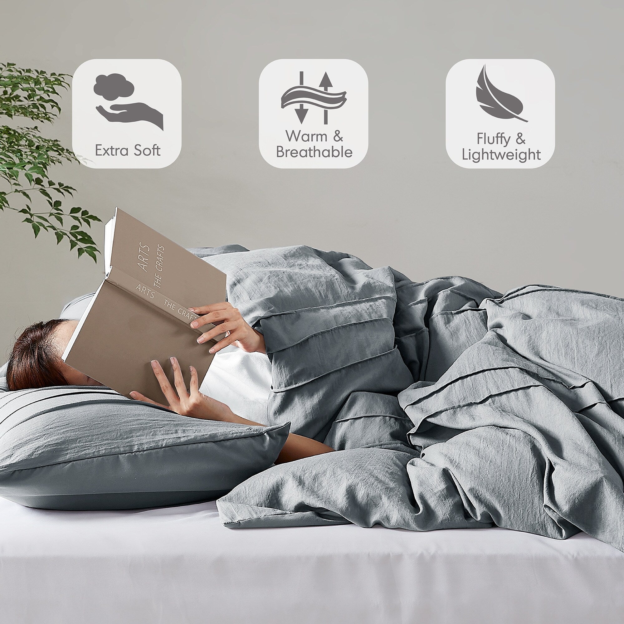 Parure de lit style bohème plissée Chelsea Square Evans Pinch