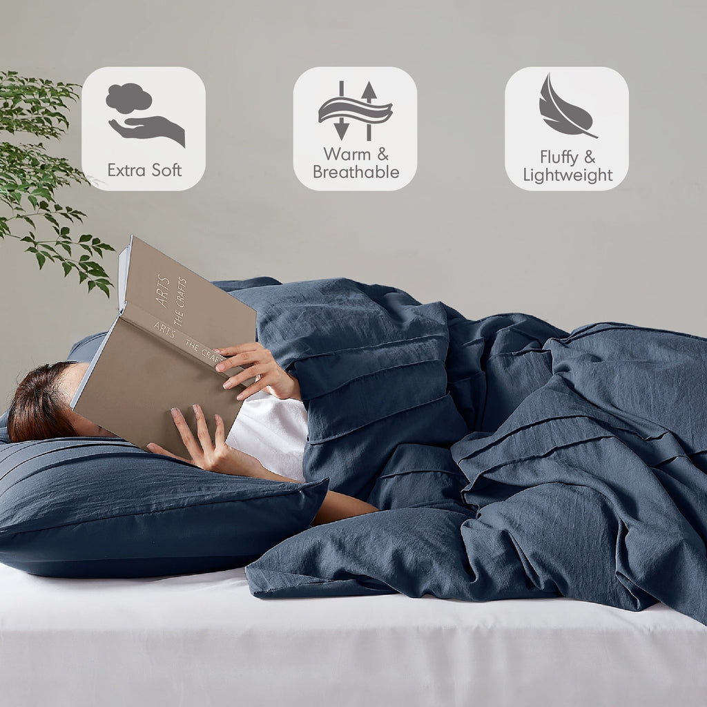 Parure de lit style bohème plissée Chelsea Square Evans Pinch