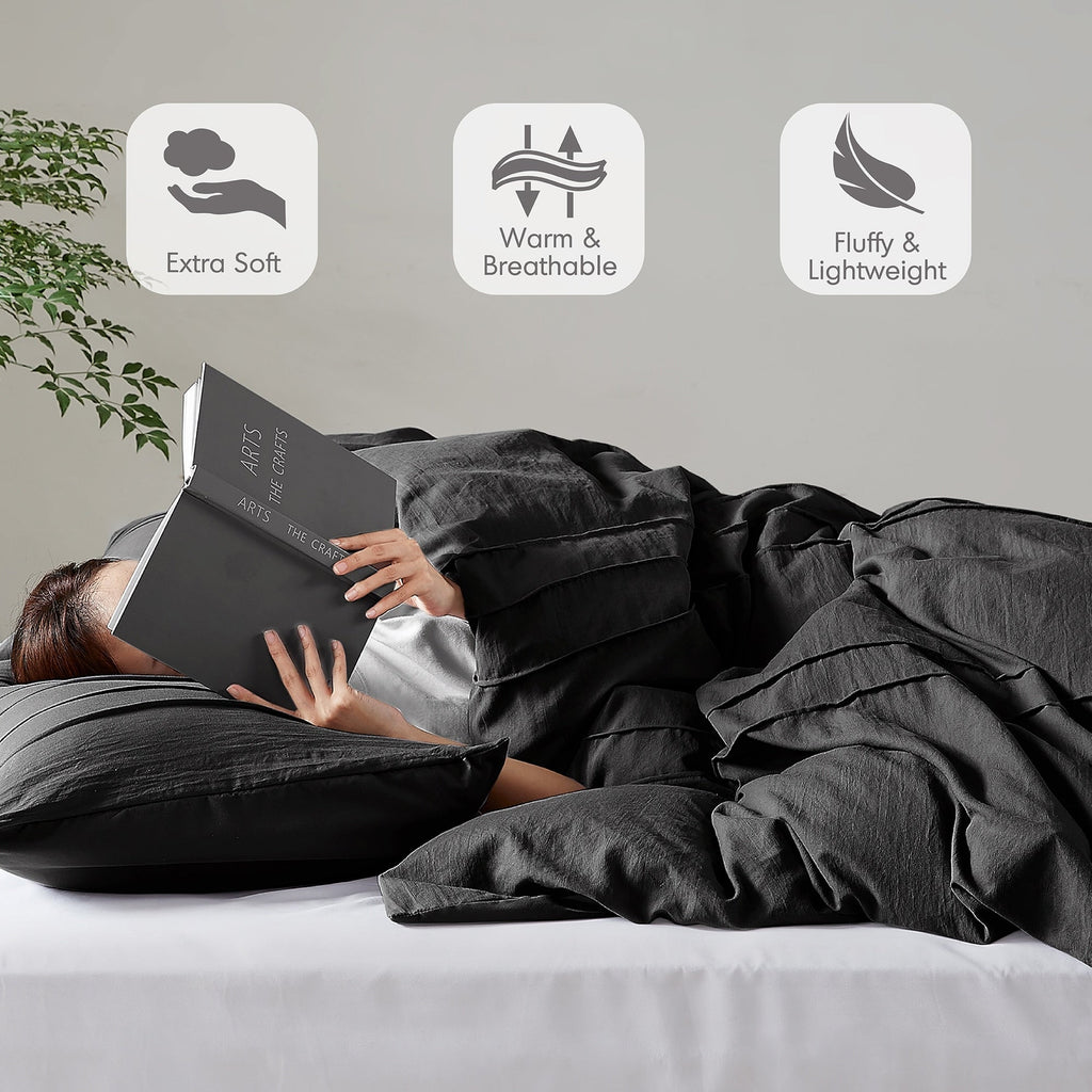 Parure de lit style bohème plissée Chelsea Square Evans Pinch