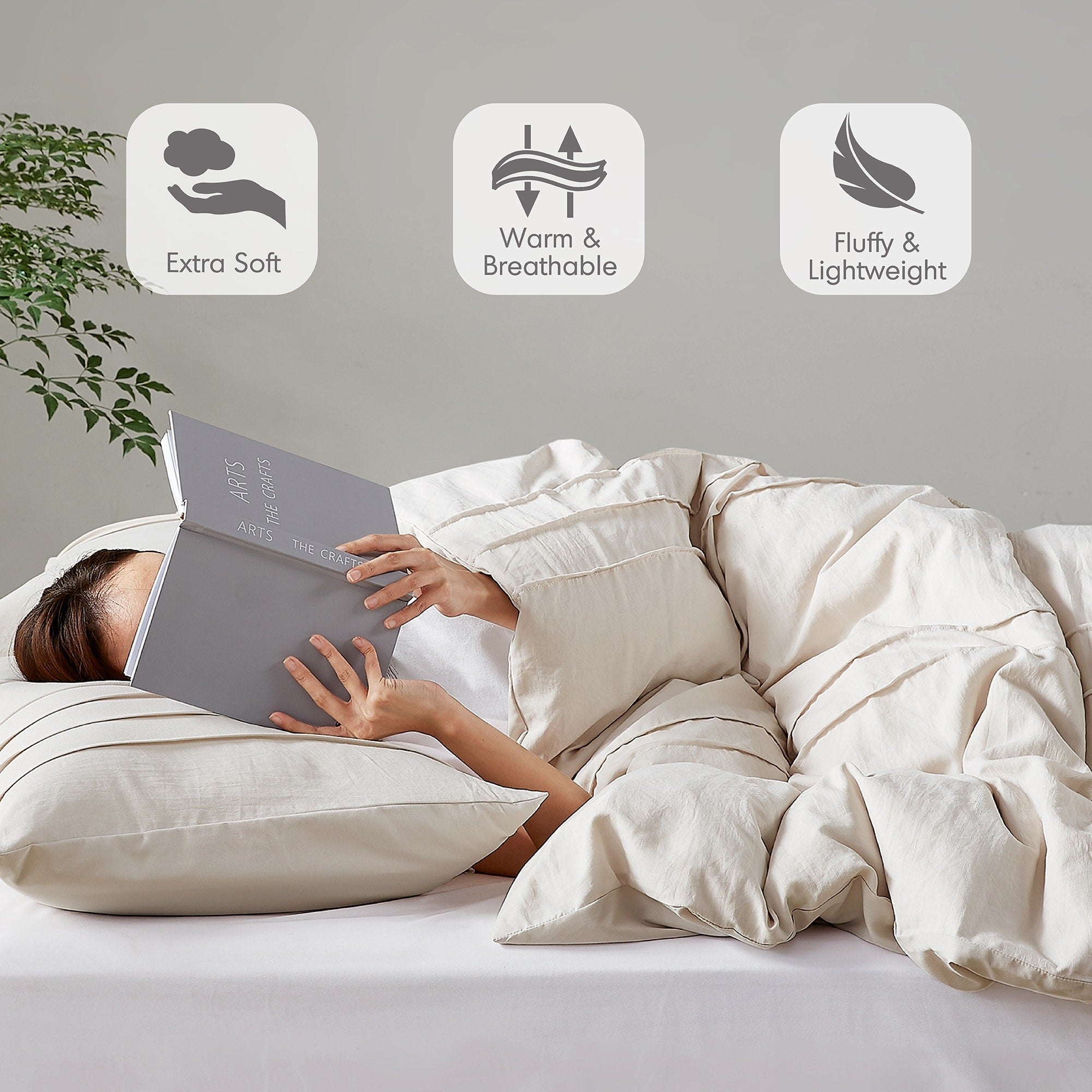 Parure de lit style bohème plissée Chelsea Square Evans Pinch