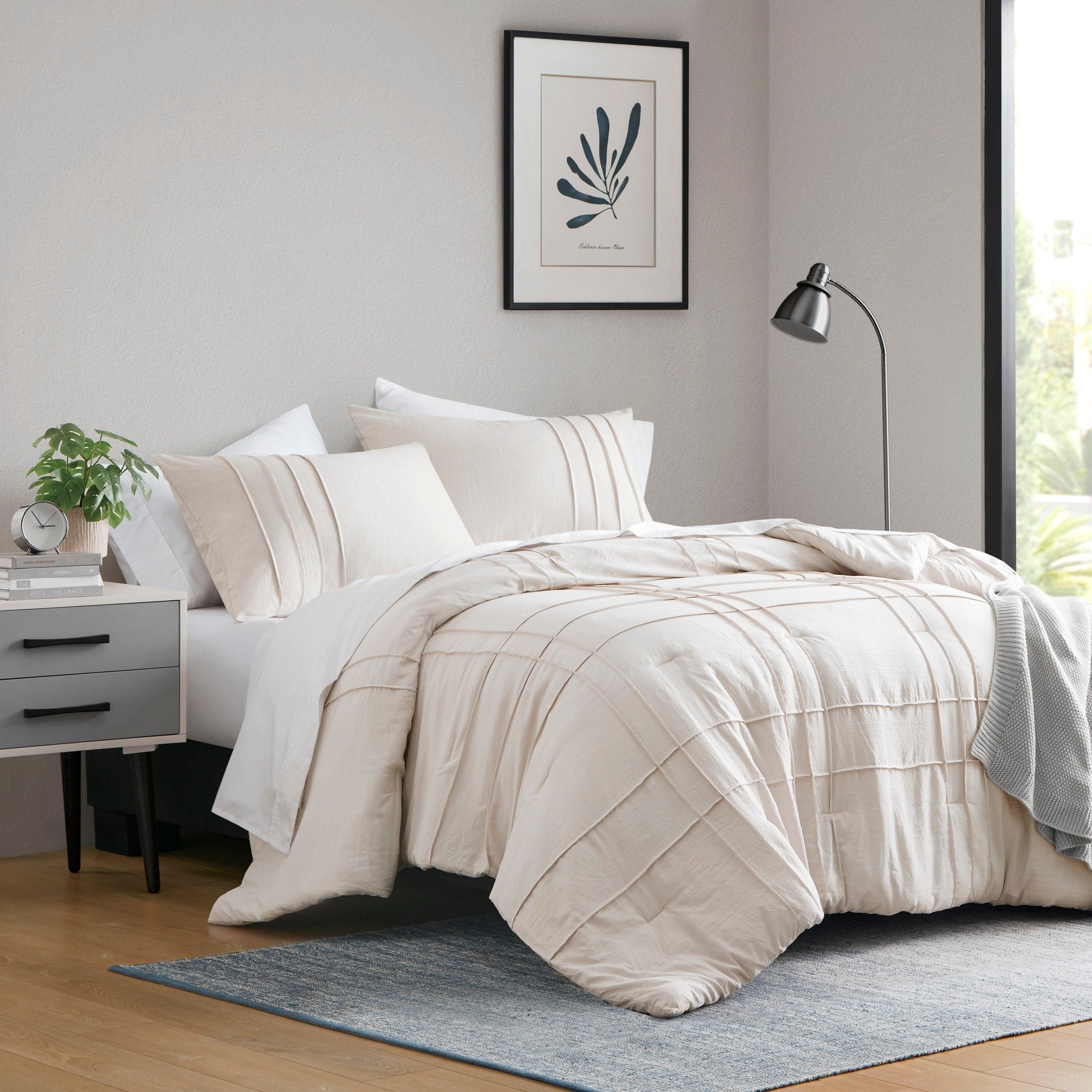 Parure de couette bohème douce et plissée Chelsea Square Evans