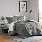 Parure de couette bohème douce et plissée Chelsea Square Evans