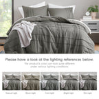 Parure de couette bohème douce et plissée Chelsea Square Evans