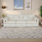 Canapé 3 places en chenille avec pieds en bois massif et pieds en quincaillerie antirouille