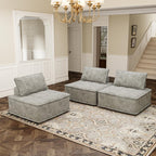 Ensemble de canapé modulaire 3 pièces en chenille