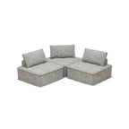 Ensemble de canapé modulaire 3 pièces en chenille