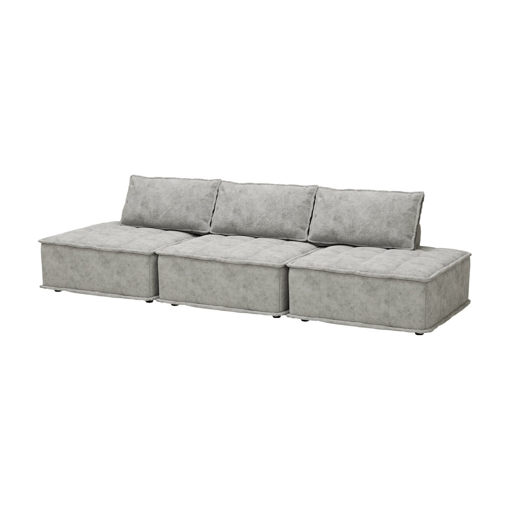 Ensemble de canapé modulaire 3 pièces en chenille