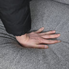 Canapé 3 places en chenille avec accoudoirs roulés