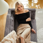 Canapé capitonné 3 places en chenille avec décoration cloutée en cuivre