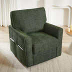 Fauteuil pivotant à 360° en chenille, fauteuil moderne avec poches latérales, fauteuil pivotant, fauteuil inclinable ergonomique pour chambre à coucher