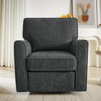Fauteuil pivotant à 360° en chenille, fauteuil moderne avec poches latérales, fauteuil pivotant, fauteuil inclinable ergonomique pour chambre à coucher