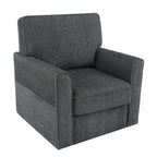 Fauteuil pivotant à 360° en chenille, fauteuil moderne avec poches latérales, fauteuil pivotant, fauteuil inclinable ergonomique pour chambre à coucher