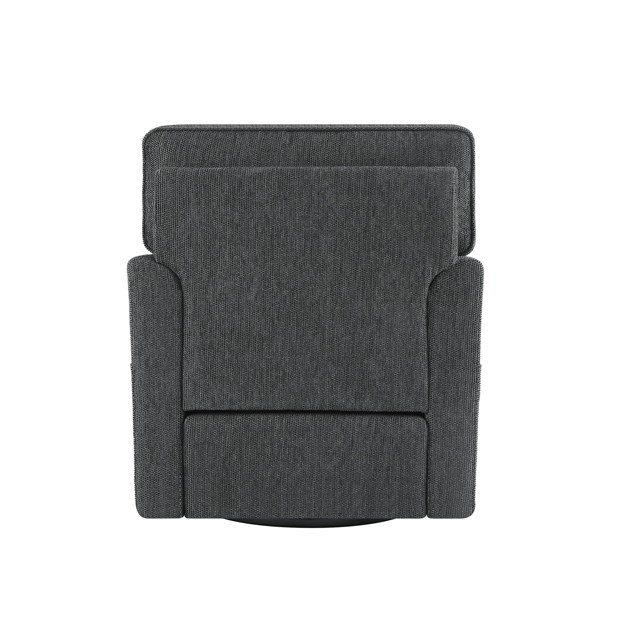 Fauteuil pivotant à 360° en chenille, fauteuil moderne avec poches latérales, fauteuil pivotant, fauteuil inclinable ergonomique pour chambre à coucher