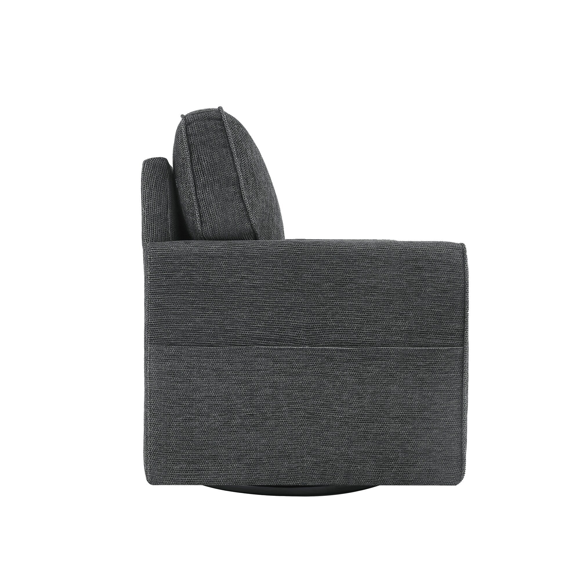 Fauteuil pivotant à 360° en chenille, fauteuil moderne avec poches latérales, fauteuil pivotant, fauteuil inclinable ergonomique pour chambre à coucher