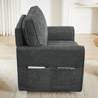 Fauteuil pivotant à 360° en chenille, fauteuil moderne avec poches latérales, fauteuil pivotant, fauteuil inclinable ergonomique pour chambre à coucher