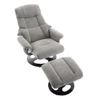 Fauteuil inclinable de massage pivotant à 360° en chenille avec pouf, massage et siège chauffant