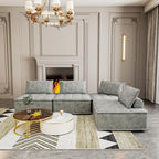 Ensemble de canapés modulaires 4 pièces en chenille