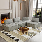 Ensemble de canapés modulaires 4 pièces en chenille