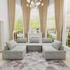 Ensemble de canapés modulaires 5 pièces en chenille