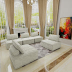 Ensemble de canapés modulaires 5 pièces en chenille