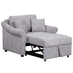 Fauteuil convertible en chenille avec dossier réglable, 3 en 1, transformable en lit, lit simple pour salon