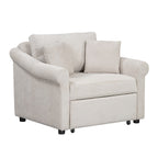 Fauteuil convertible en chenille avec dossier réglable, 3 en 1, transformable en lit, lit simple pour salon