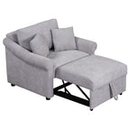 Fauteuil convertible en chenille avec dossier réglable, 3 en 1, transformable en lit, lit simple pour salon