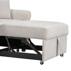 Fauteuil convertible en chenille avec dossier réglable, 3 en 1, transformable en lit, lit simple pour salon