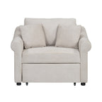 Fauteuil convertible en chenille avec dossier réglable, 3 en 1, transformable en lit, lit simple pour salon