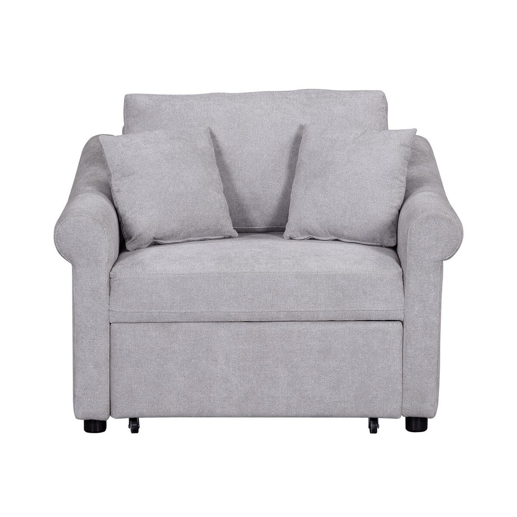 Fauteuil convertible en chenille avec dossier réglable, 3 en 1, transformable en lit, lit simple pour salon